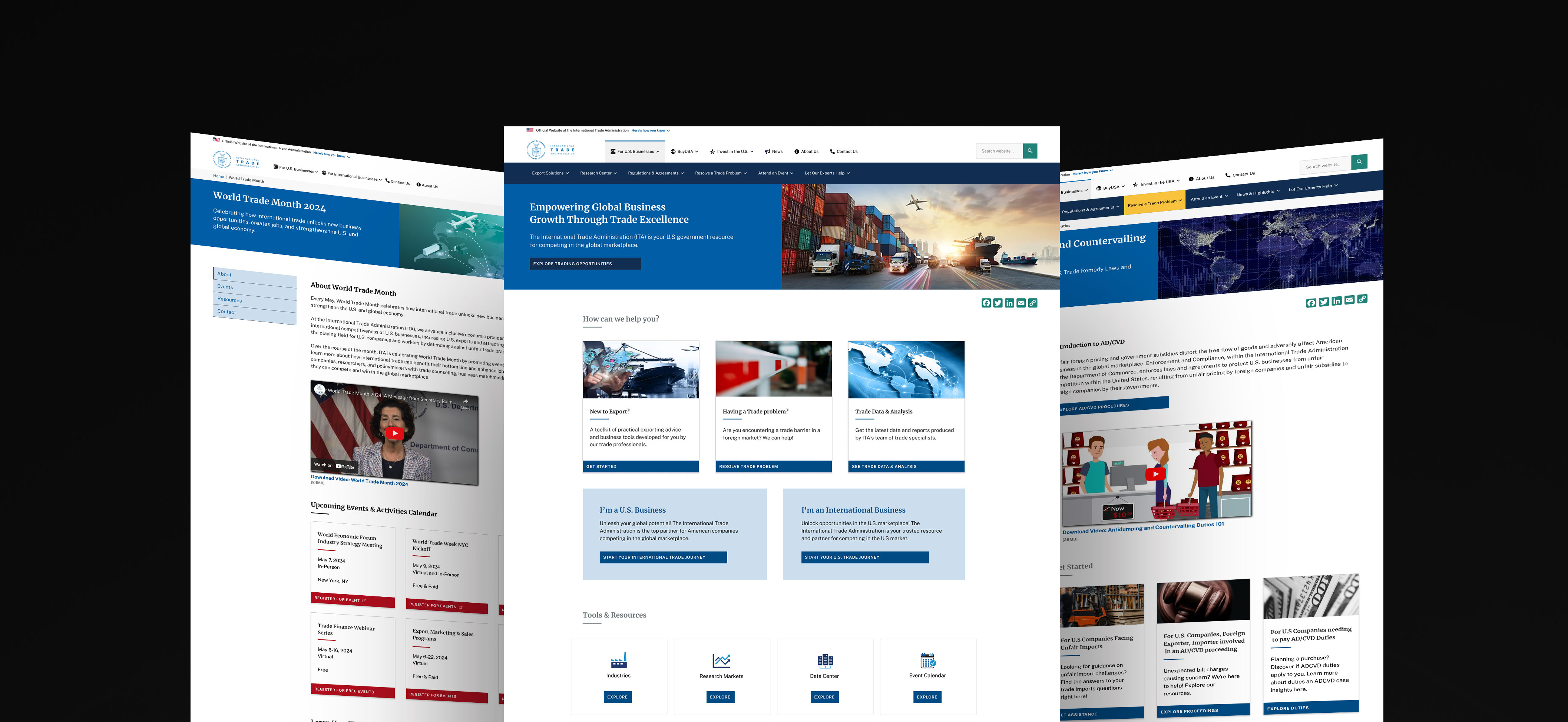 New Trade.gov Homepage
